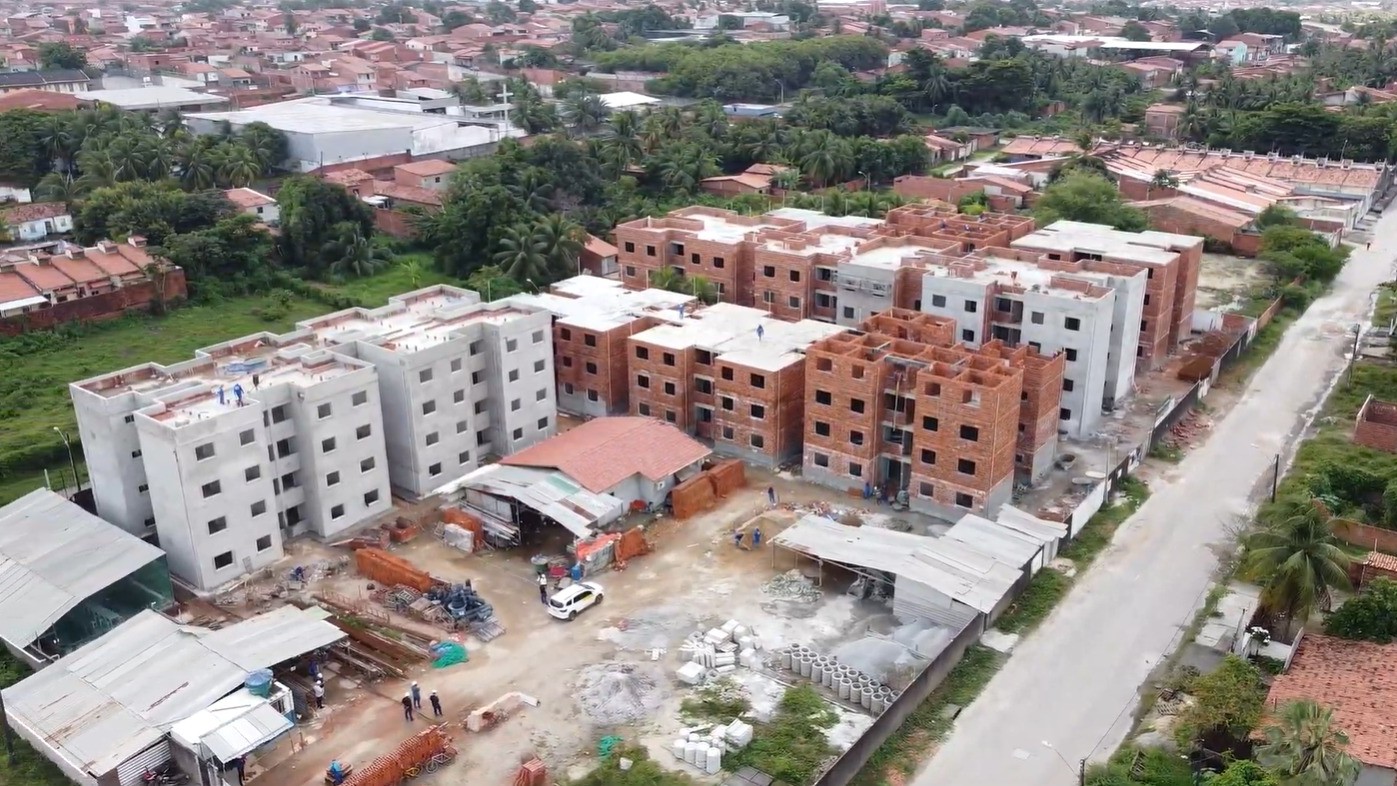 foto aérea do residencial Conjunto Habitacional Santa Mônica 